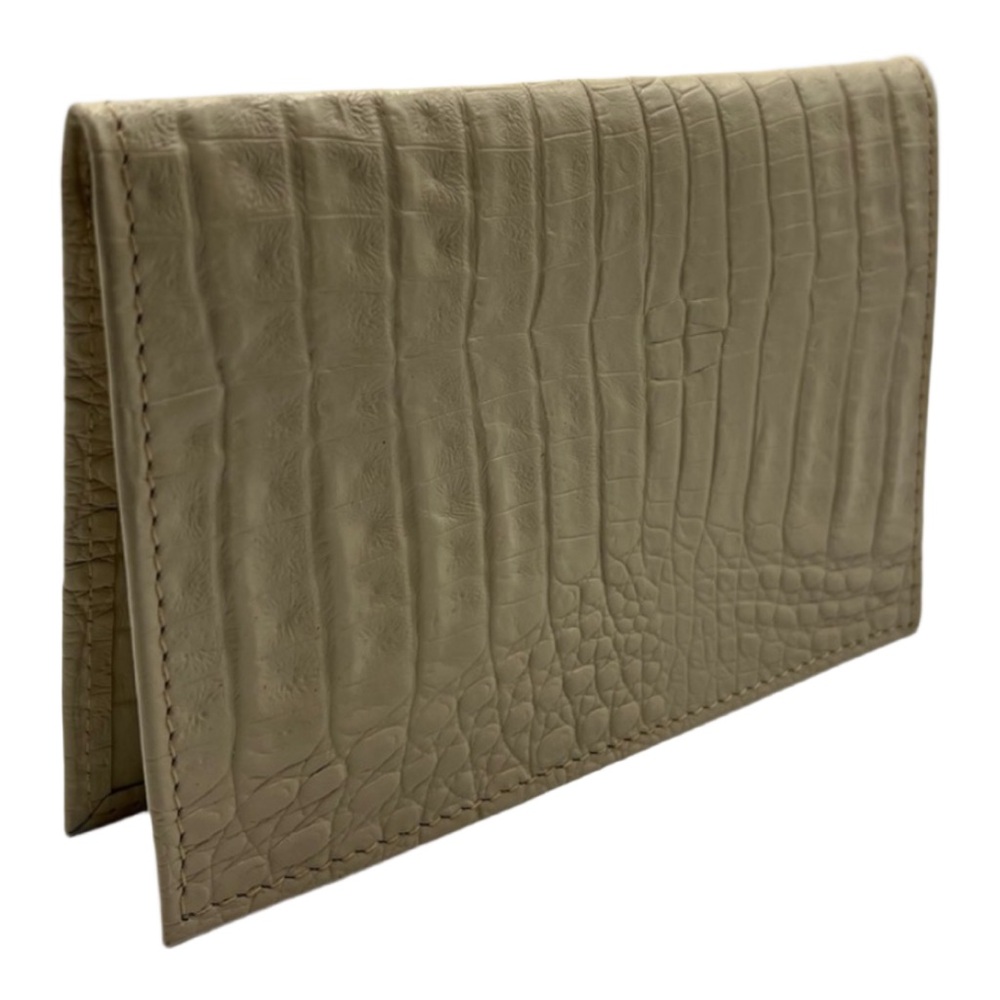Ornare Elegant Cream Crocodile-Embossed Wallet
